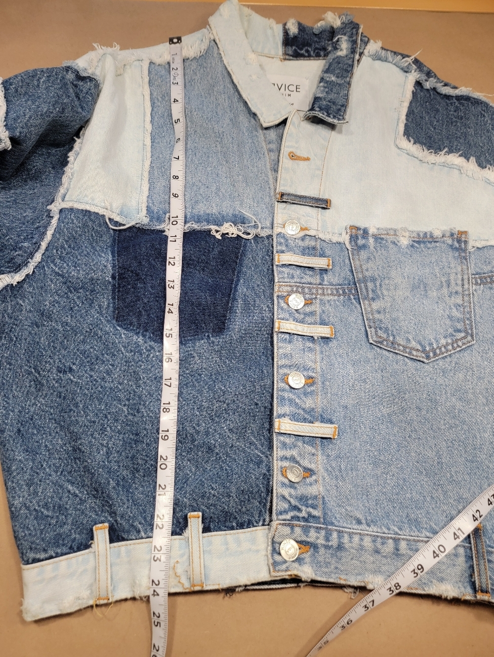 REVICE DENIM PATCHWORK JACKET - Picture 10 of 10